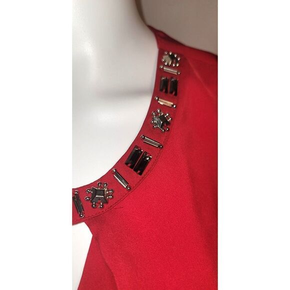 Worthington Sleeveless Jeweled Neck Blouse - Size M - Picture 6 of 9